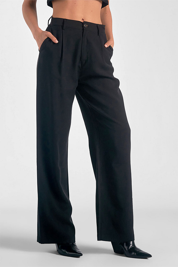 Pleated Pants | Black - Main Image Number 1 of 1