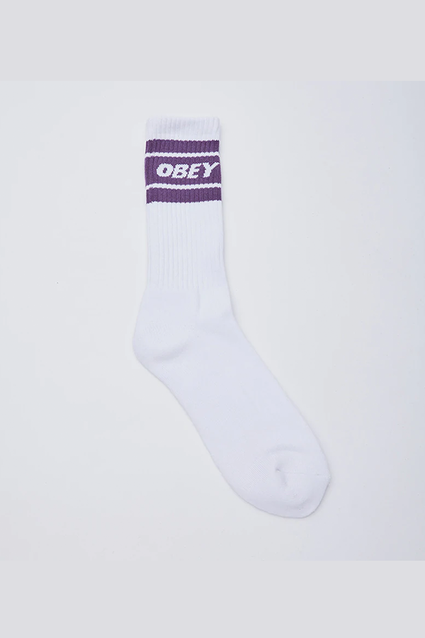 Cooper II Socks | White / Lavender Silk - Main Image Number 1 of 1