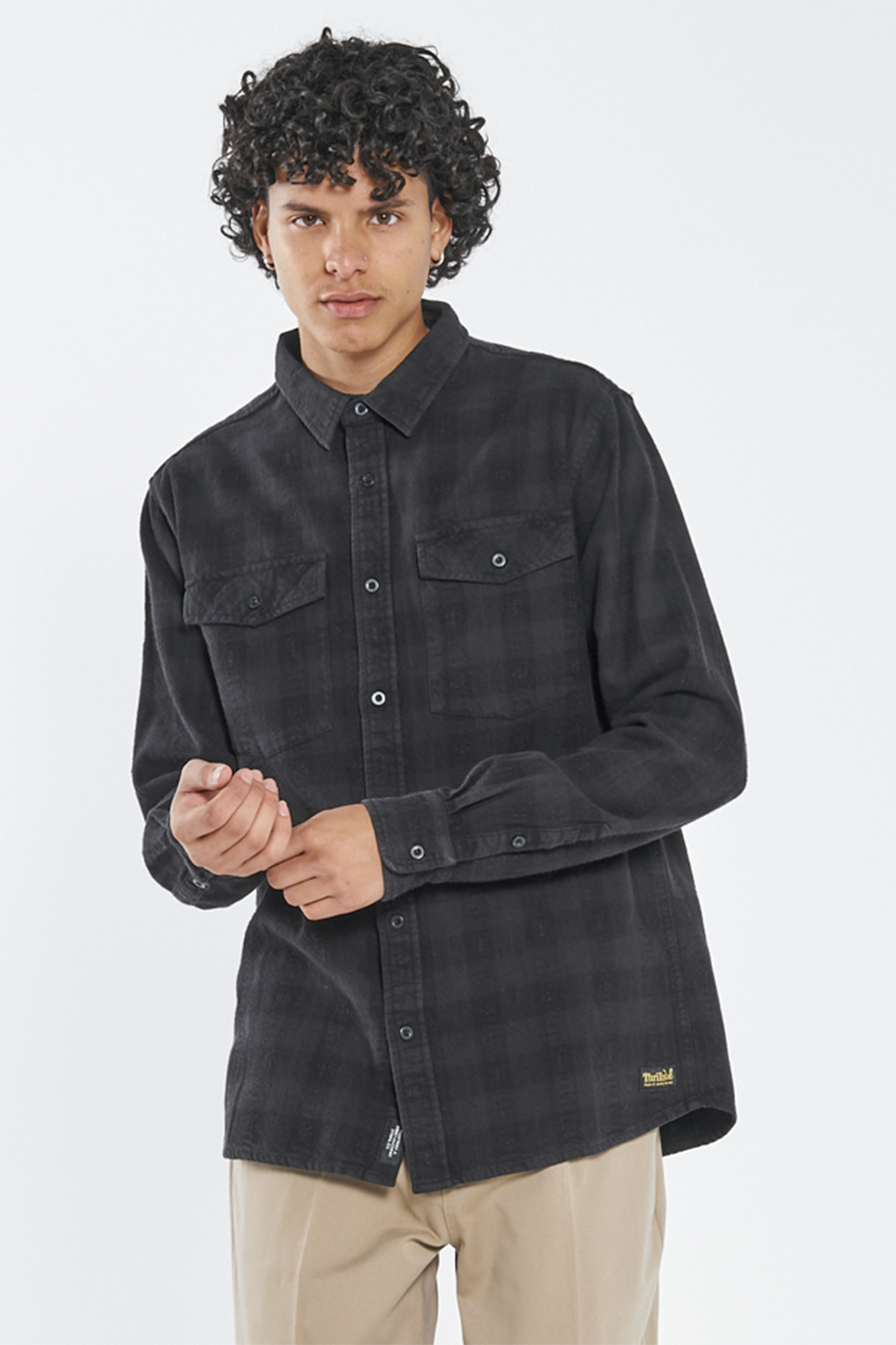 Liste Flannel | Black - Main Image Number 1 of 3