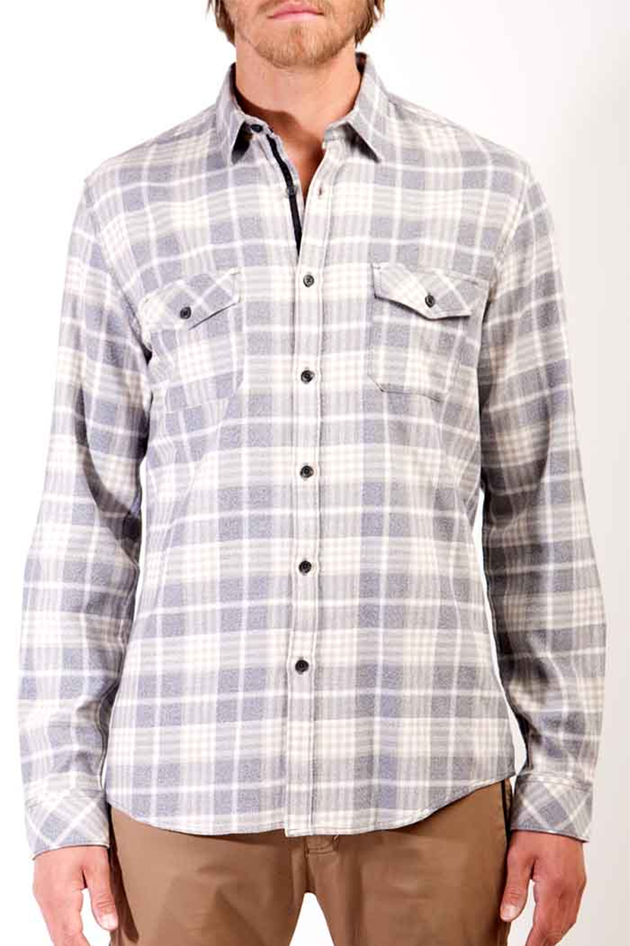 Lawless Plaid Shirt | Heather Gray - Main Image Number 1 of 2
