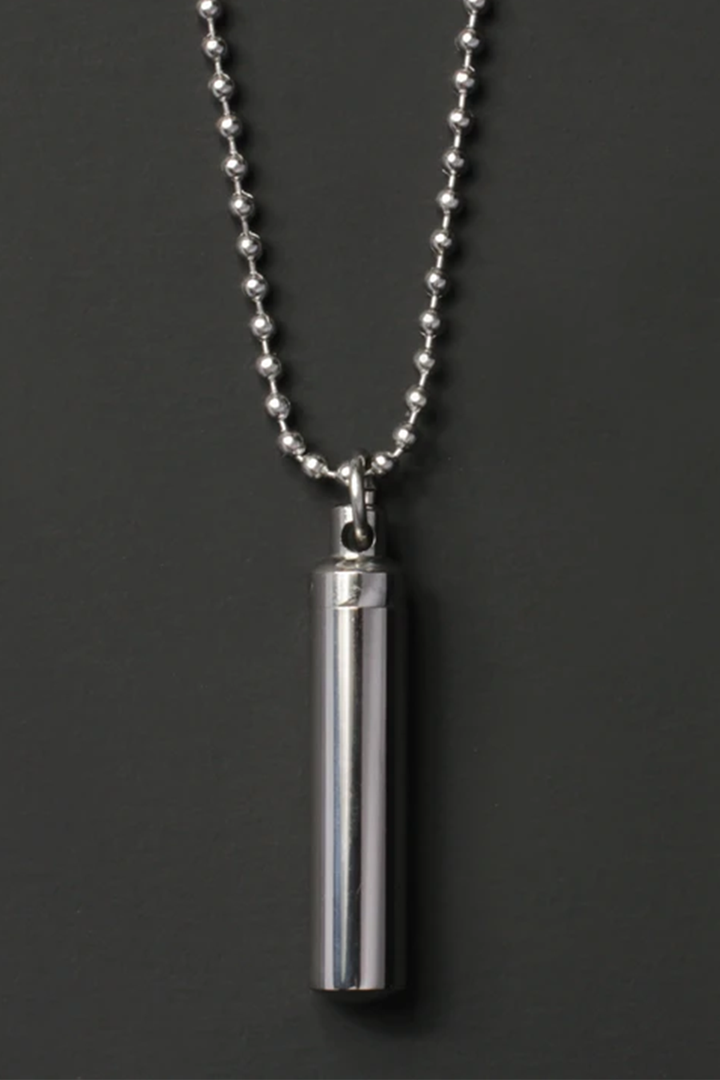 Stainless Steel Vial Necklace - Thumbnail Image Number 1 of 2
