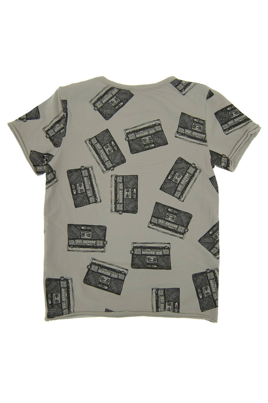 Allover Boom Box Kids Tee | Grey - Main Image Number 2 of 2