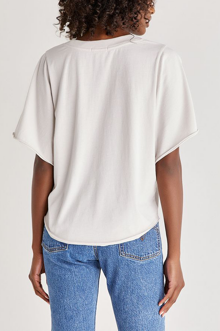 Odelle Jersey Tee | Soft Grey - Thumbnail Image Number 2 of 2
