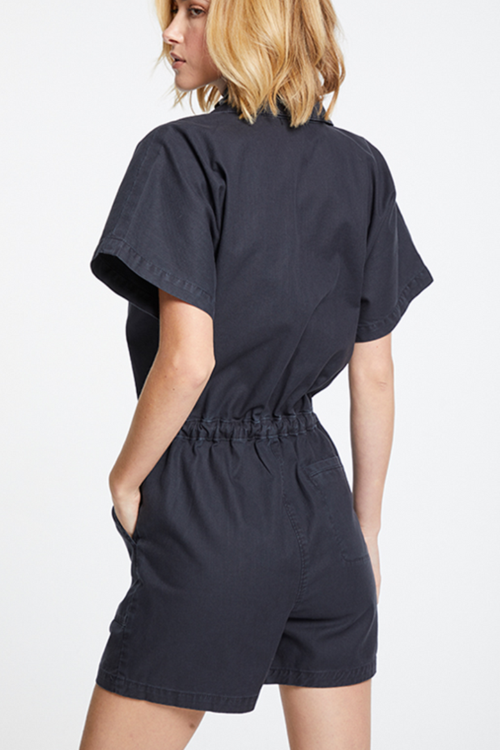 Sydney SS Utility Romper | Black - West of Camden - Thumbnail Image Number 2 of 2

