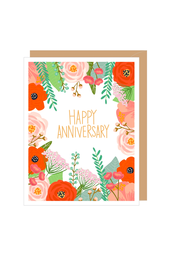 Floral Anniversary Card - Main Image Number 1 of 1