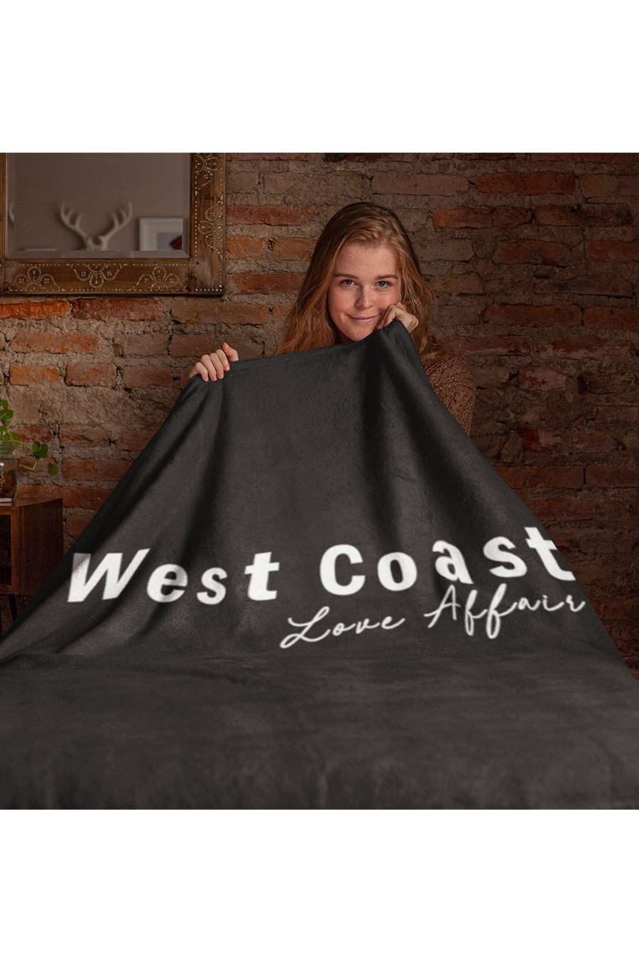 West Coast Love Affair Blanket | Black - Main Image Number 1 of 1