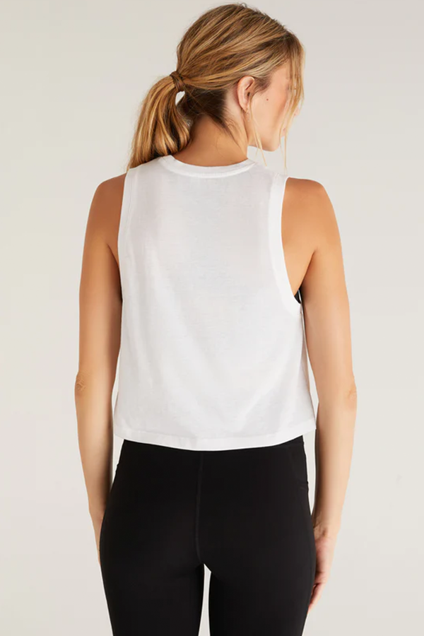 Kick Back Muscle Tank | White - Main Image Number 2 of 3
