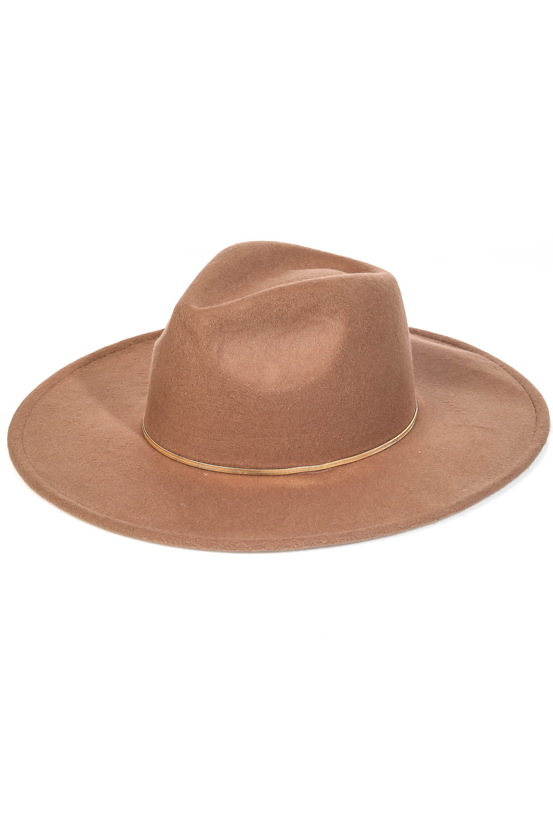 Flat Brim Herringbone Chain Hat | Brown - Main Image Number 1 of 1