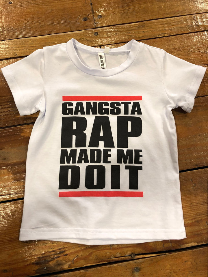 Gangsta Rap Made Me Tee | White - Thumbnail Image Number 2 of 4
