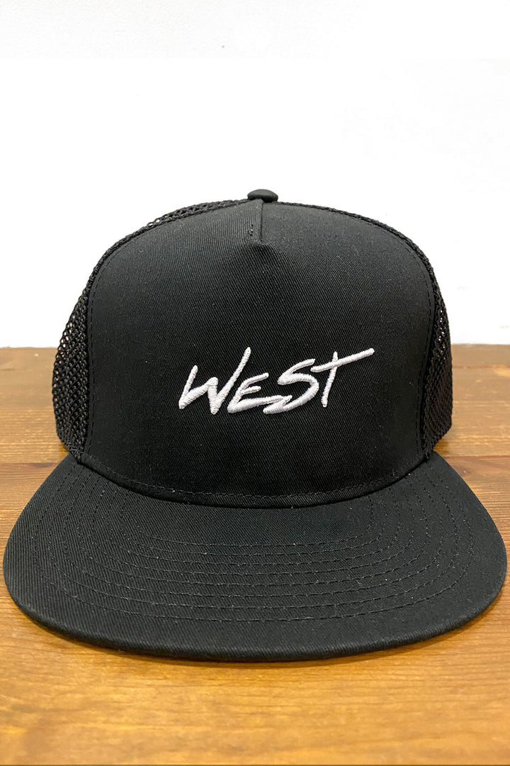 West Script Hat | Black - Thumbnail Image Number 1 of 2
