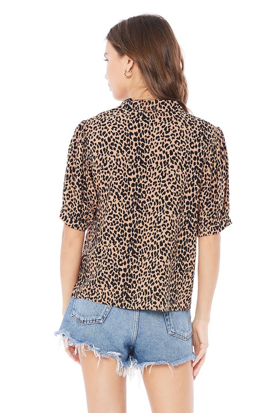 Tiff Blouse Short Sleeve | Wild Cheetah - Main Image Number 3 of 3