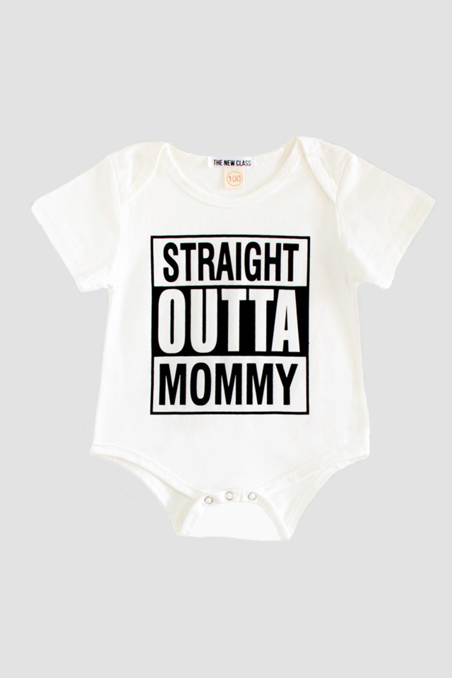 Straight Outta Mommy Onesie | White - Main Image Number 1 of 1