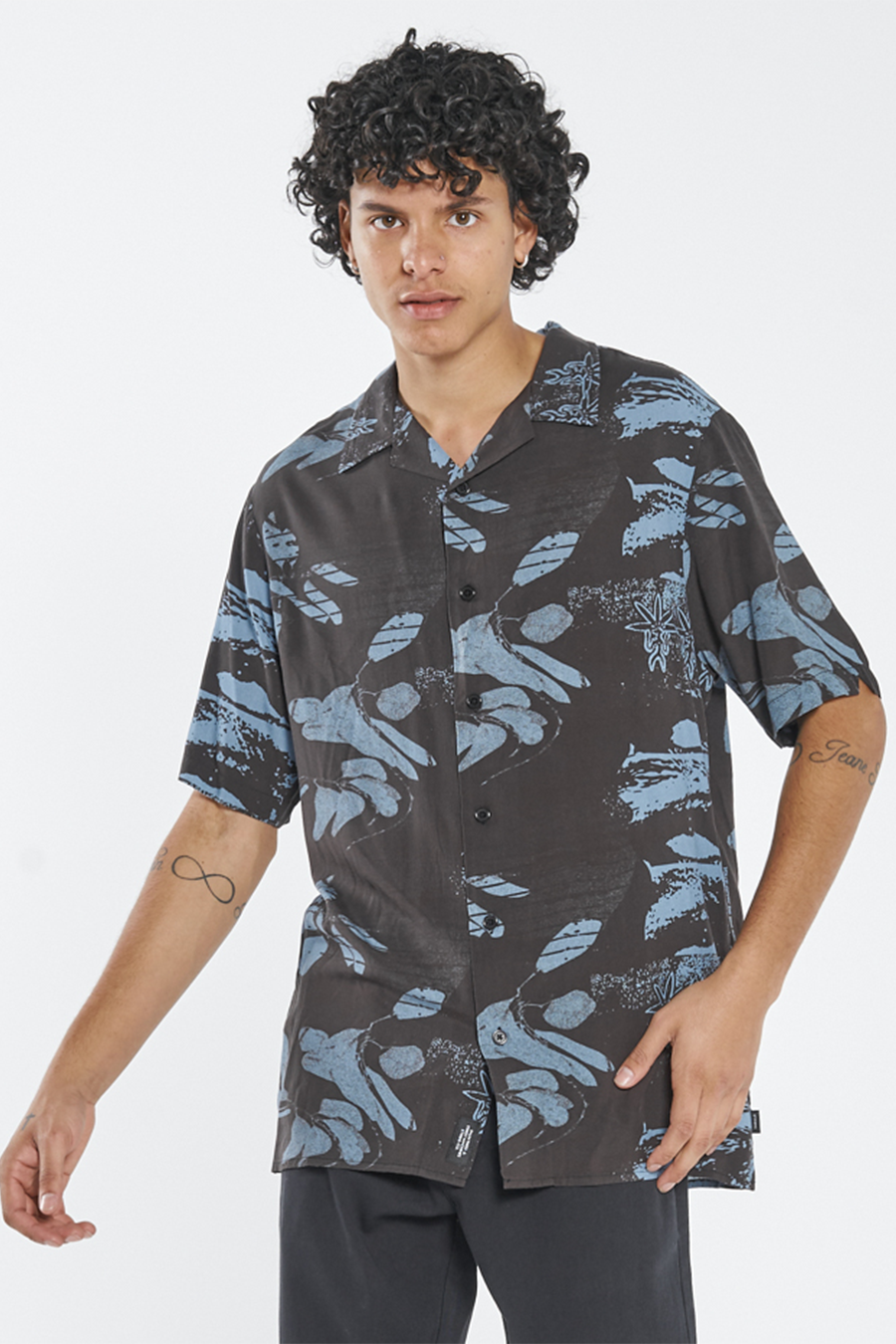 Collective Experience Bowling Shirt | Black - Main Image Number 1 of 2