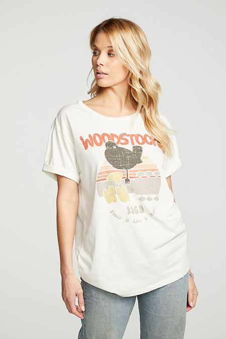 Woodstock 1969 Rolled Sleeve Tee | Au Lait - Main Image Number 1 of 1