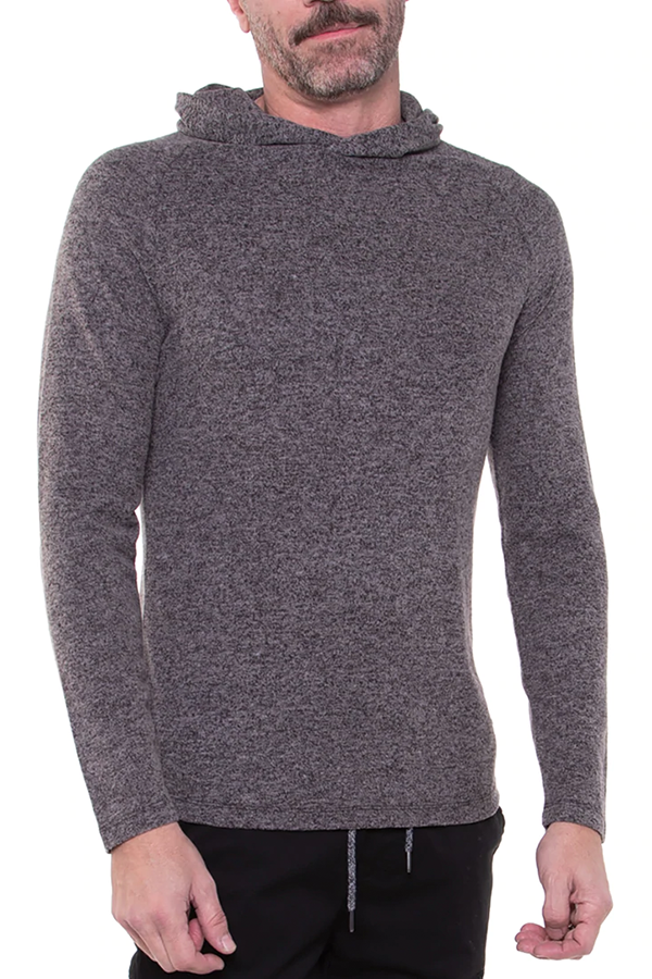 Deswell Knit Hoodie | Heather Dark Charcoal - Main Image Number 1 of 1