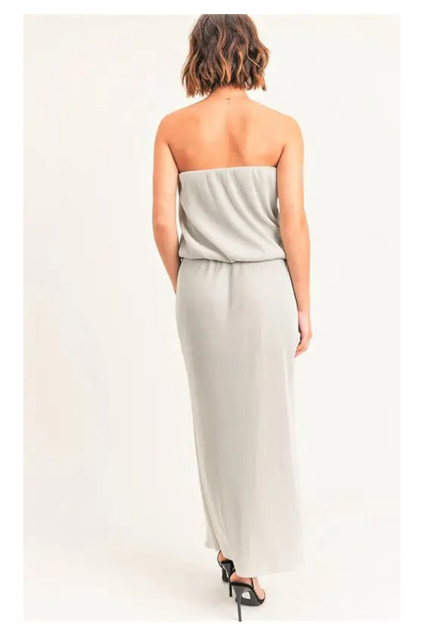 Willow Strapless Dress | Silver - Main Image Number 2 of 2