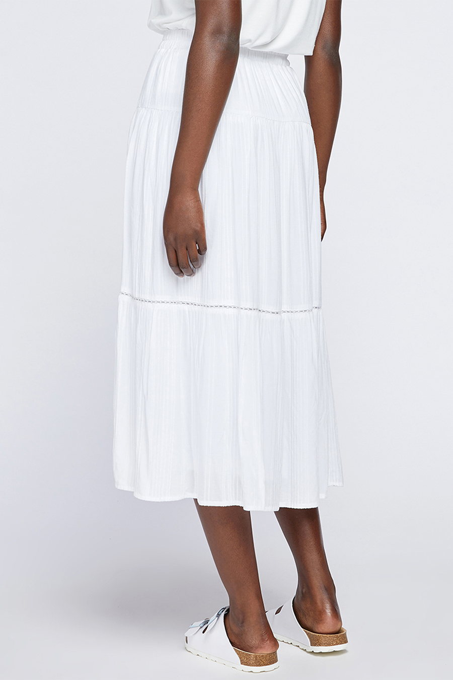 Santorini Stripe Skirt | Ivory - Main Image Number 2 of 2
