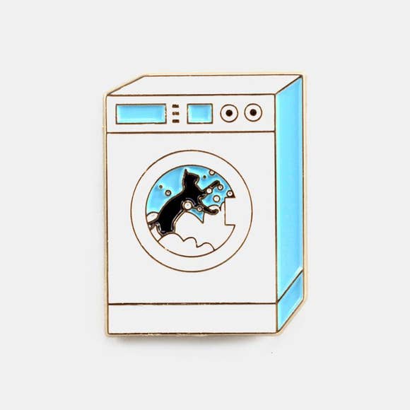 Cat Washing Machine Pin - Main Image Number 1 of 2
