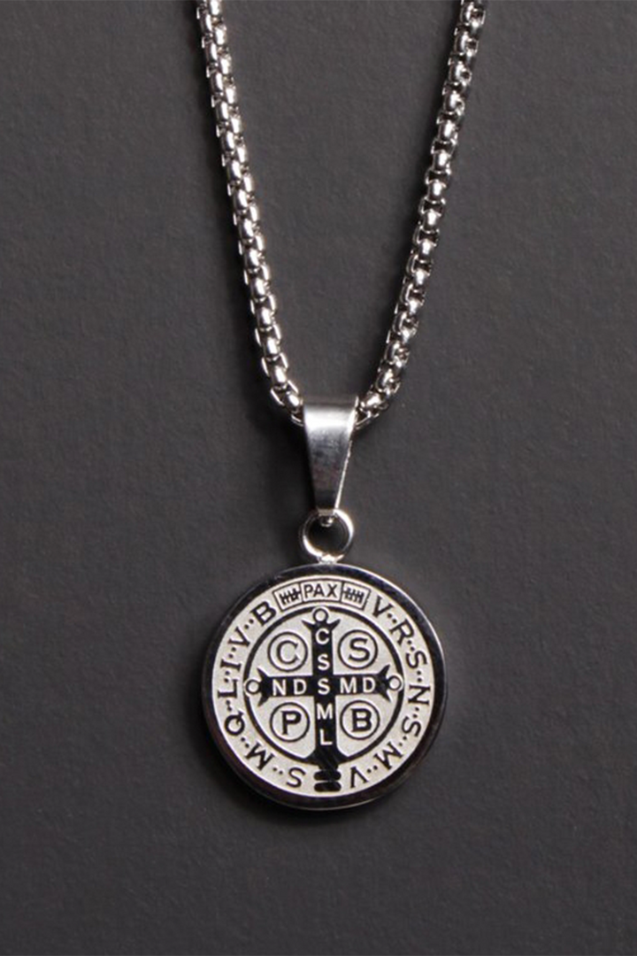 St Benedict Medal Necklace | Silver