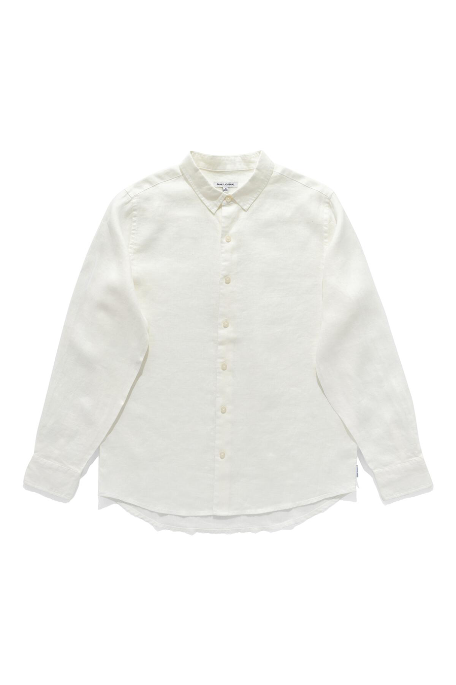 Hastings Linen Long Sleeve | Off White - Main Image Number 1 of 1