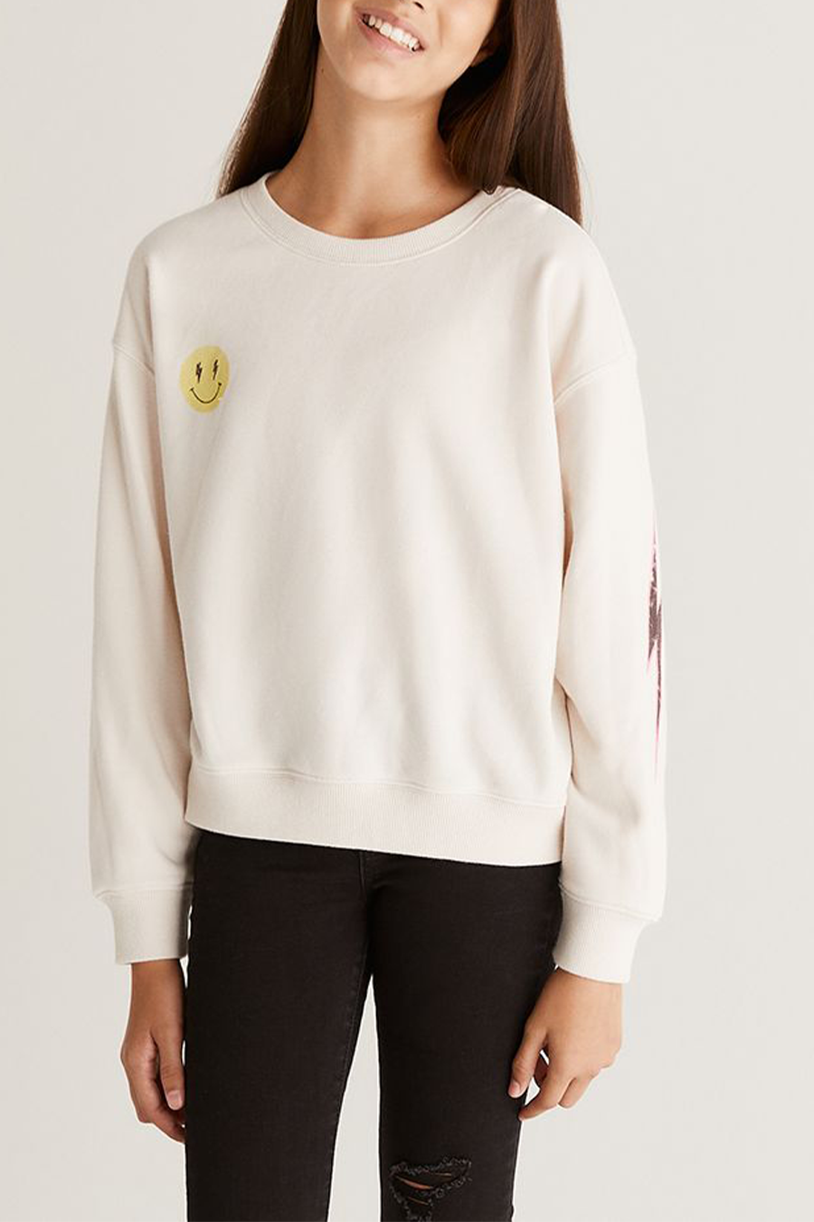 Girls Noa Graphic Sweatshirt | Sandstone - Main Image Number 1 of 2
