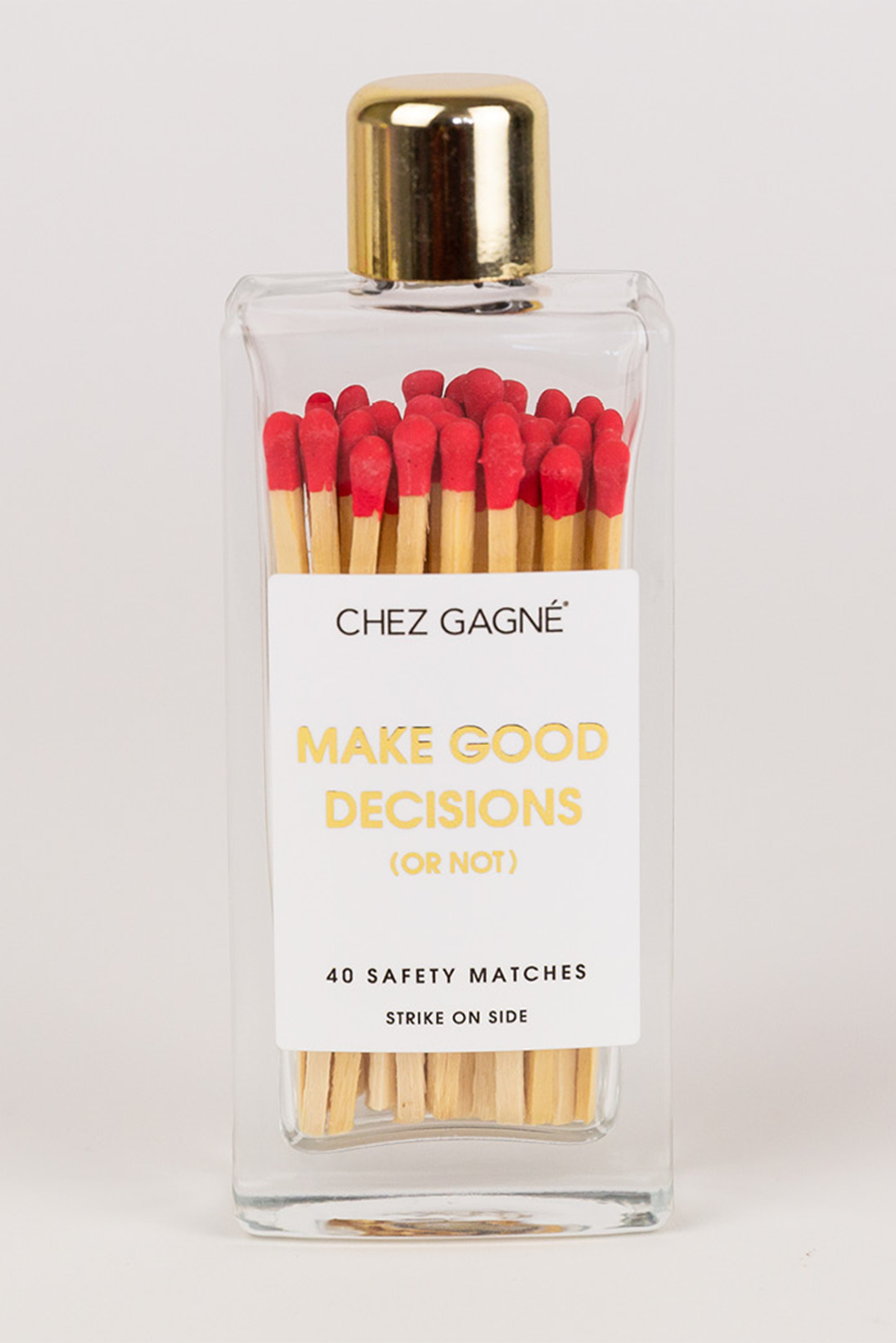 Make Good Decisions Glass Bottle Matches - Main Image Number 1 of 1