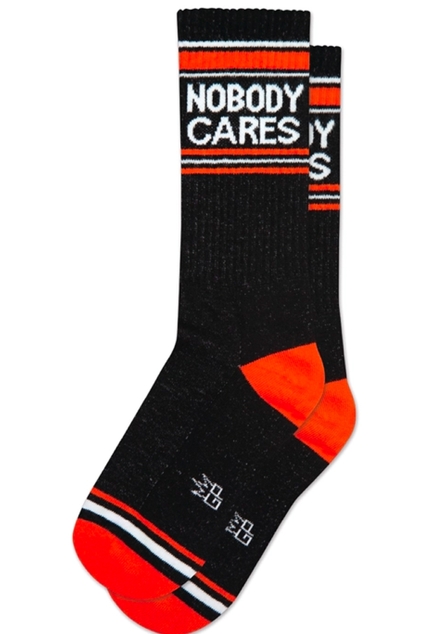 Nobody Cares Ribbed Gym Sock - Main Image Number 1 of 1