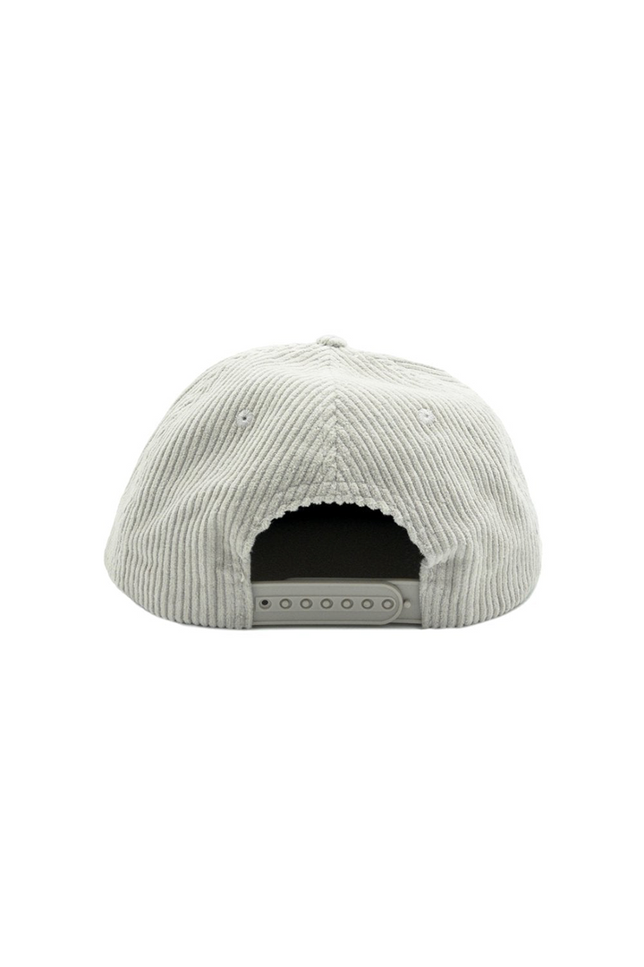 Free &amp; Easy Fat Corduroy Snapback Hat | Light Grey - Thumbnail Image Number 2 of 2
