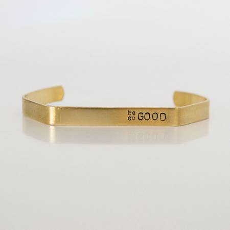 Be Good Do Good Brass Hex Cuff - Main Image Number 1 of 1