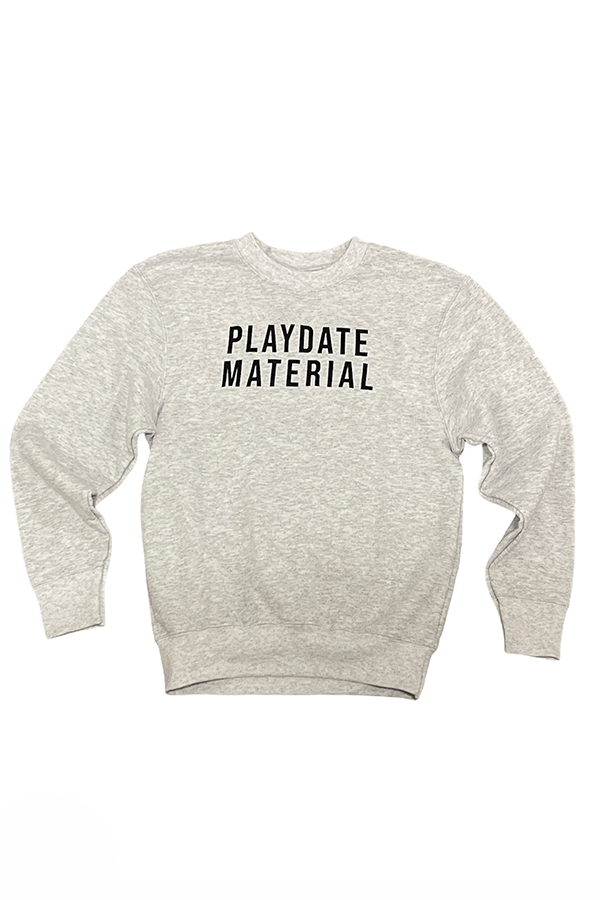 Playdate Material Youth Pullover | Moon Grey - Main Image Number 1 of 1