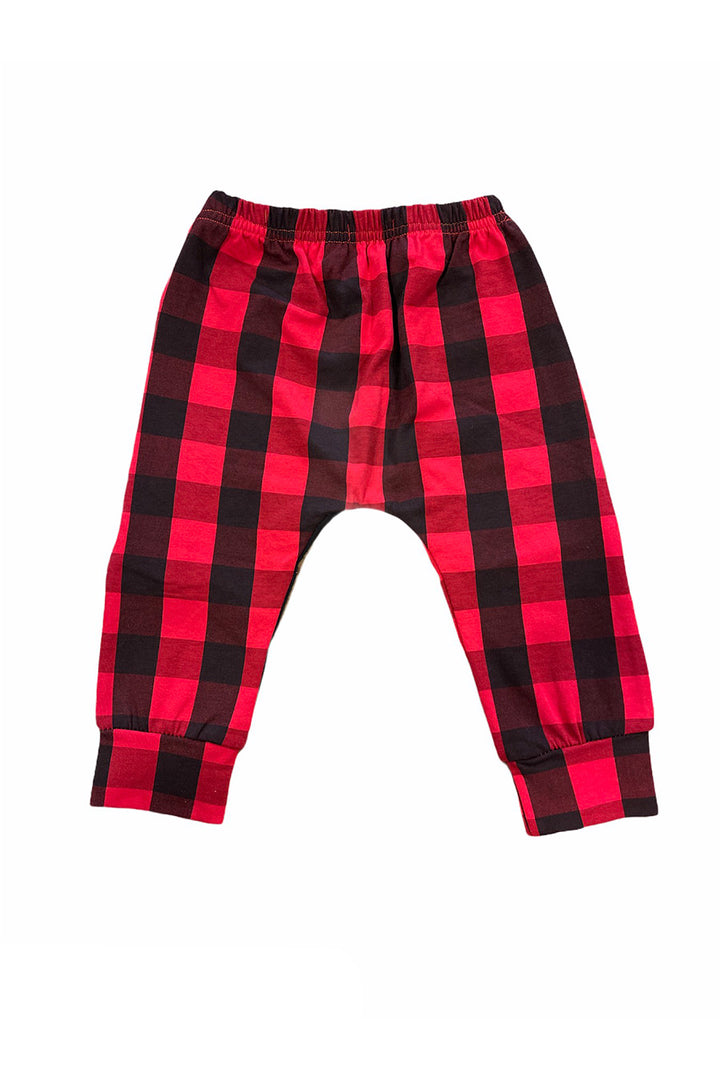 Checkered Kids Jogger | Red/Black - Thumbnail Image Number 2 of 2
