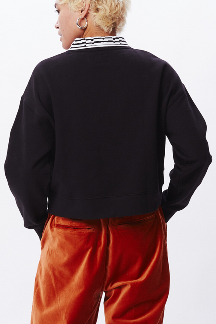 Woodberry Collard Sweatshirt | Black Multi - Thumbnail Image Number 2 of 2
