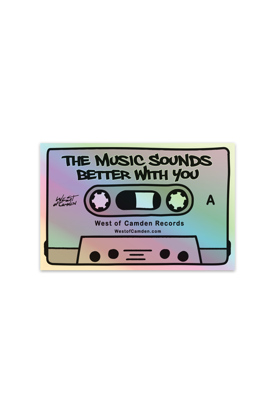 Cassette Tape Holographic Sticker - Main Image Number 1 of 1