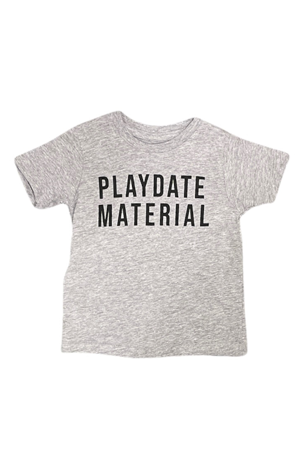 Playdate Material Kids Tee | Heather Grey - Main Image Number 1 of 1
