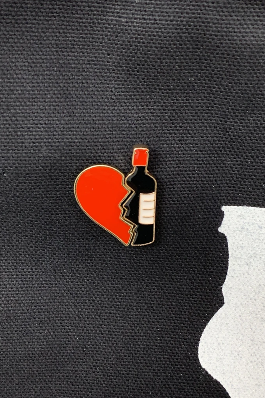 I Heart Wine Enamel Pin - Main Image Number 1 of 1