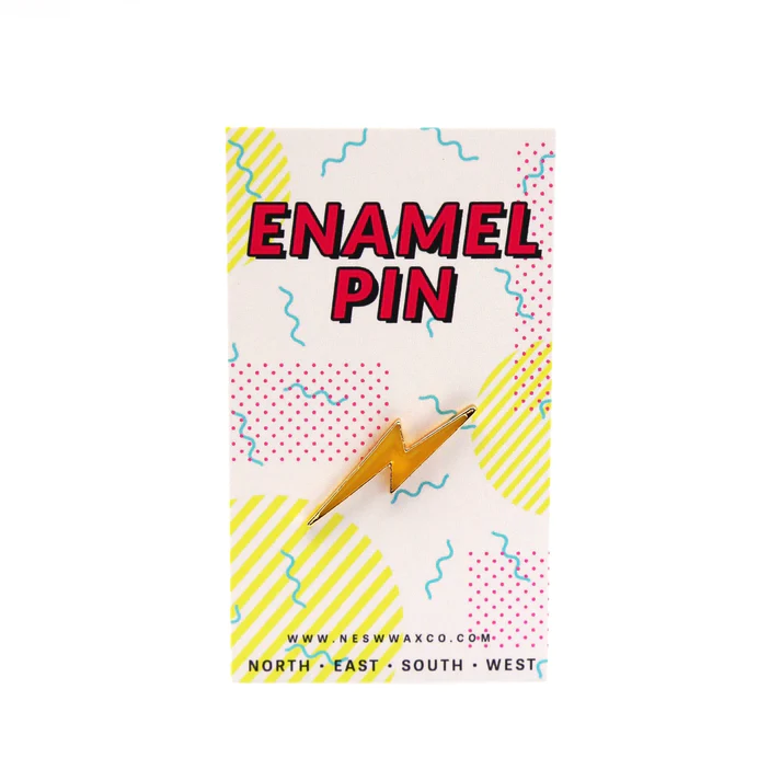 Lightning Bolt Enamel Pin - Visual Media Number 1 of 1