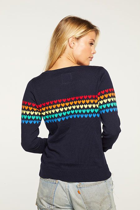 Cotton Cashmere Hearts Pullover | Avalon - Main Image Number 2 of 2