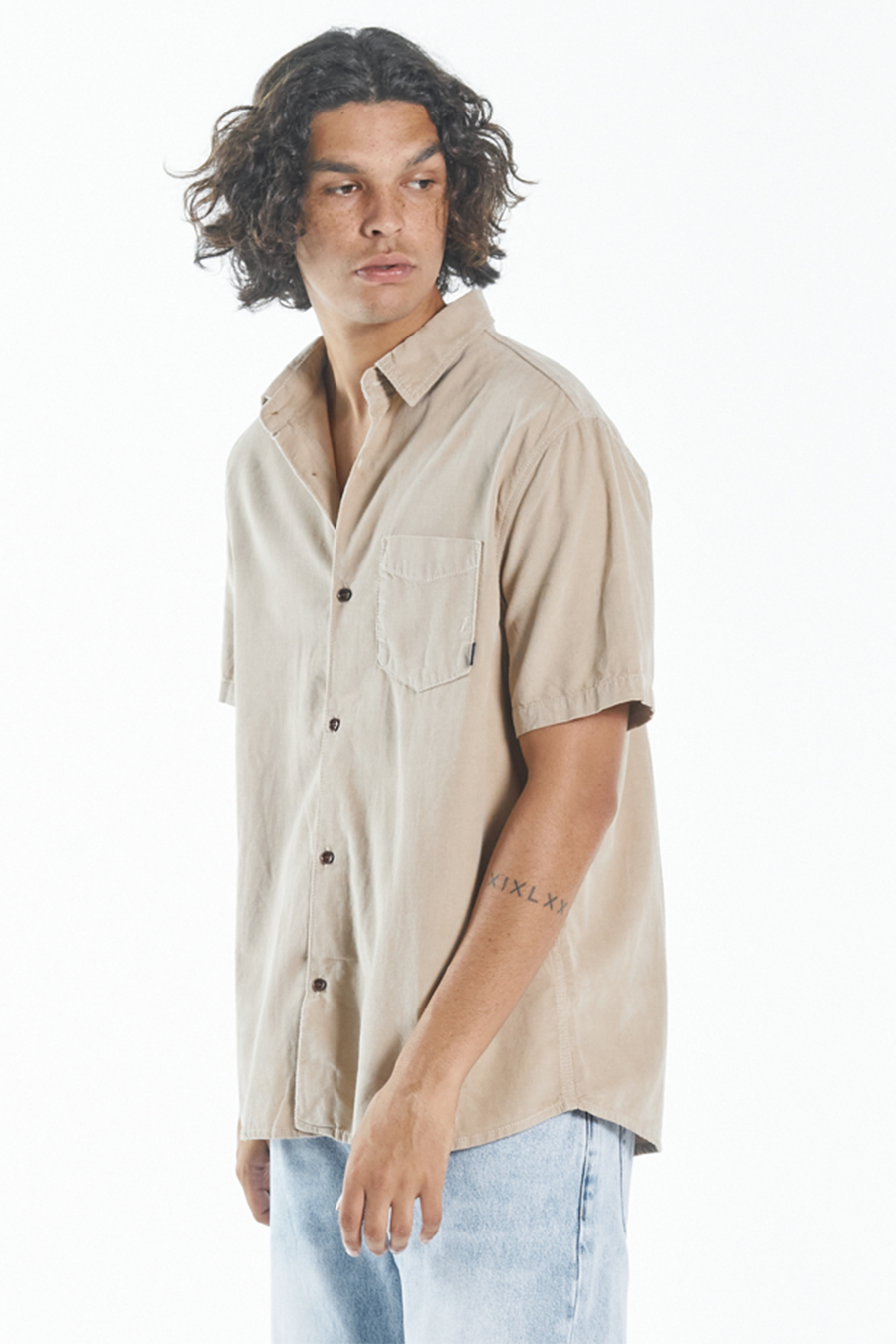 Stranded Cord Shirt | Aged Tan - Main Image Number 1 of 1