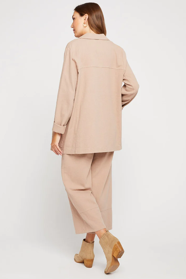 Field Cotton Twill Coat | Almond - Main Image Number 2 of 2