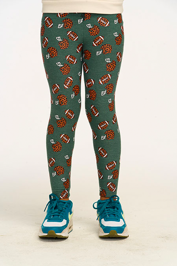 Cheetah Football Leggings | Dark Forest - Visual Media Number 1 of 1