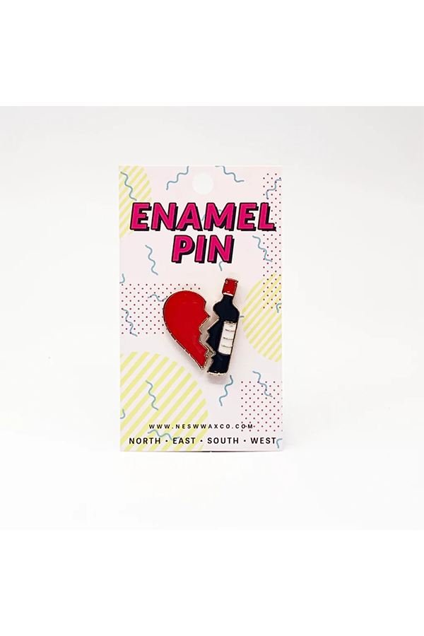 In Love With Wine Enamel Pin