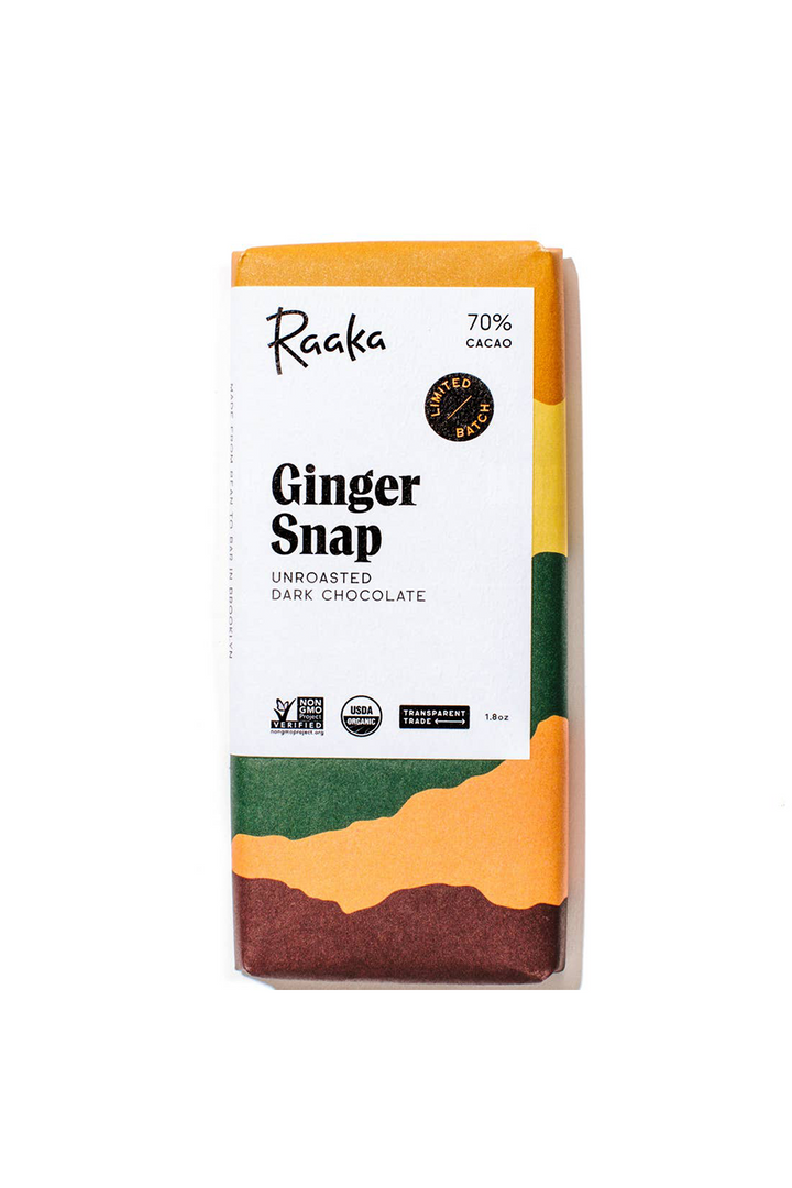 Chocolate Bar | Limited Batch Ginger Snap 70% Cacao - Thumbnail Image Number 1 of 2

