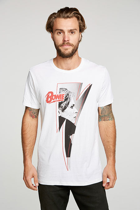 David Bowie Bolt Portrait Tee | White - Main Image Number 1 of 1