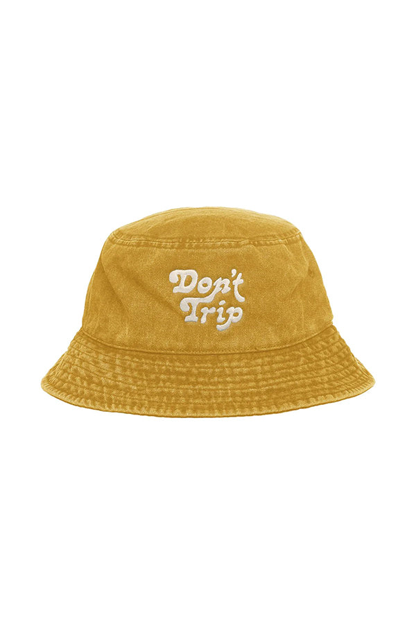 Free & Easy Don't Trip Washed Bucket Hat | Mustard - Main Image Number 1 of 1