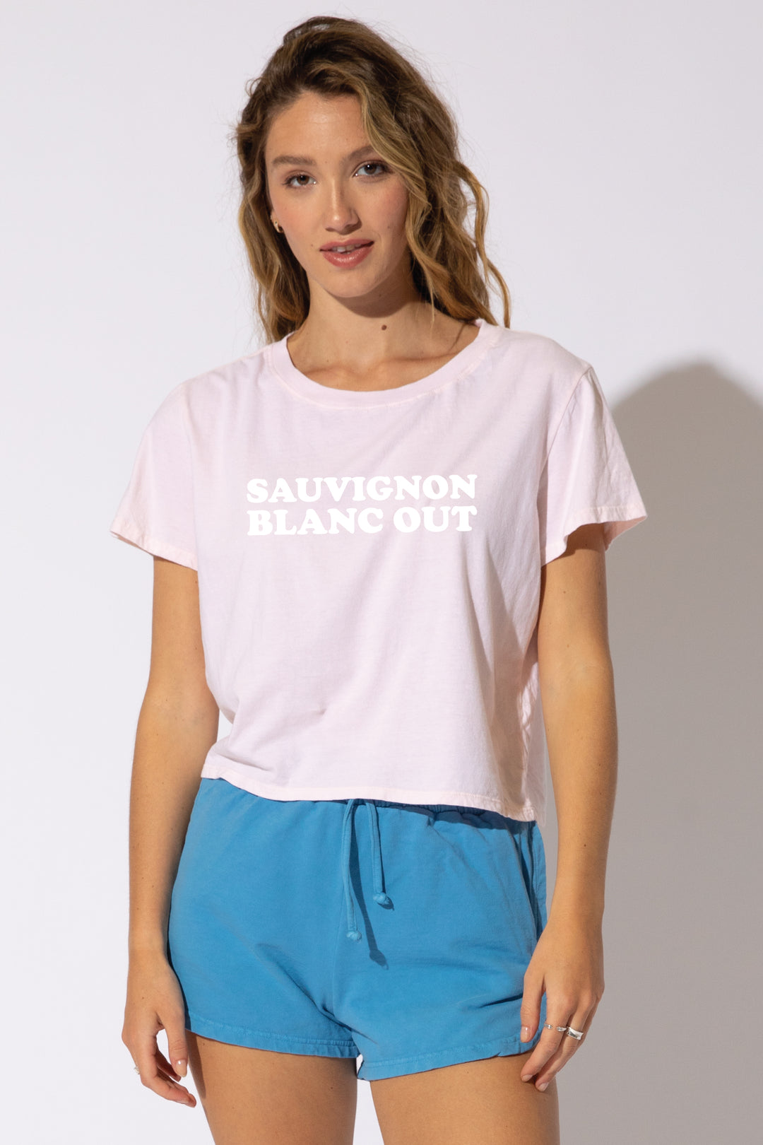 Blanc Out Dylan Tee | Light Pink - Main Image Number 1 of 1