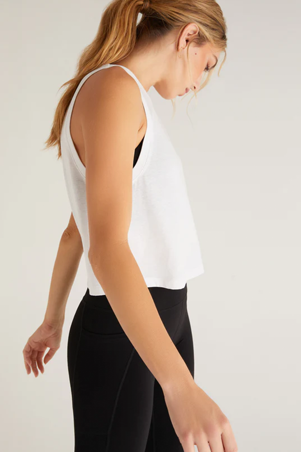 Kick Back Muscle Tank | White - Main Image Number 3 of 3