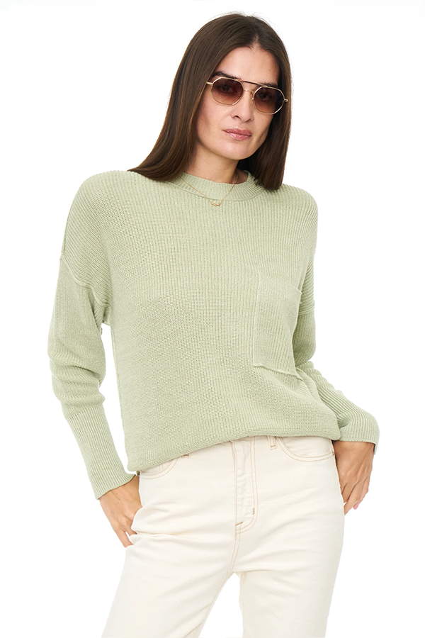 Darya Oversized Crewneck Pullover | Palm - Main Image Number 3 of 3
