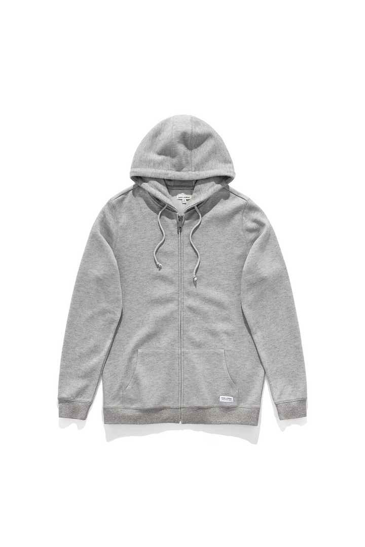Primary Twill Zip Hoodie | Heather Grey - Thumbnail Image Number 3 of 3
