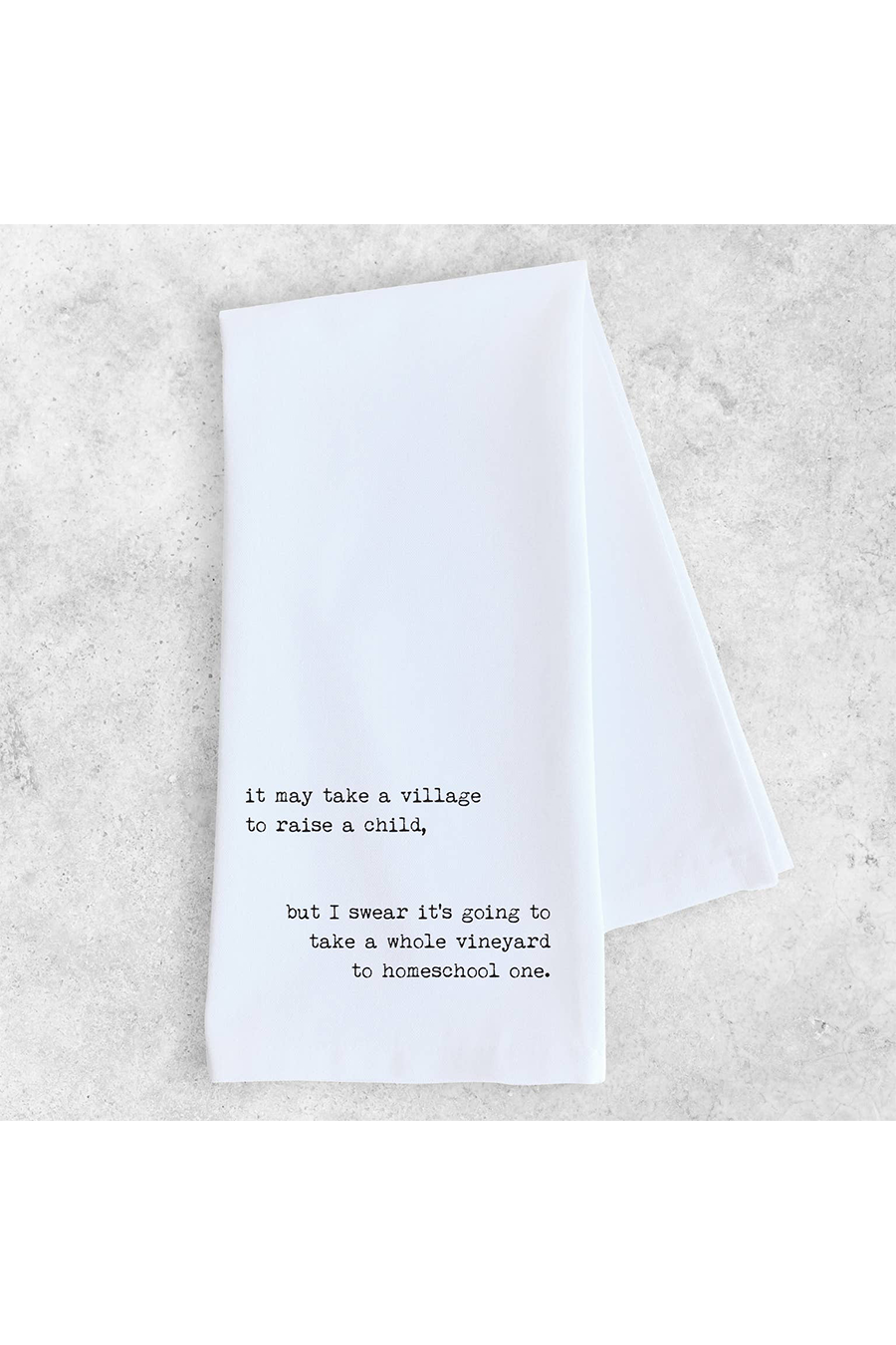 It May Take A Village Tea Towel | White - Main Image Number 1 of 1
