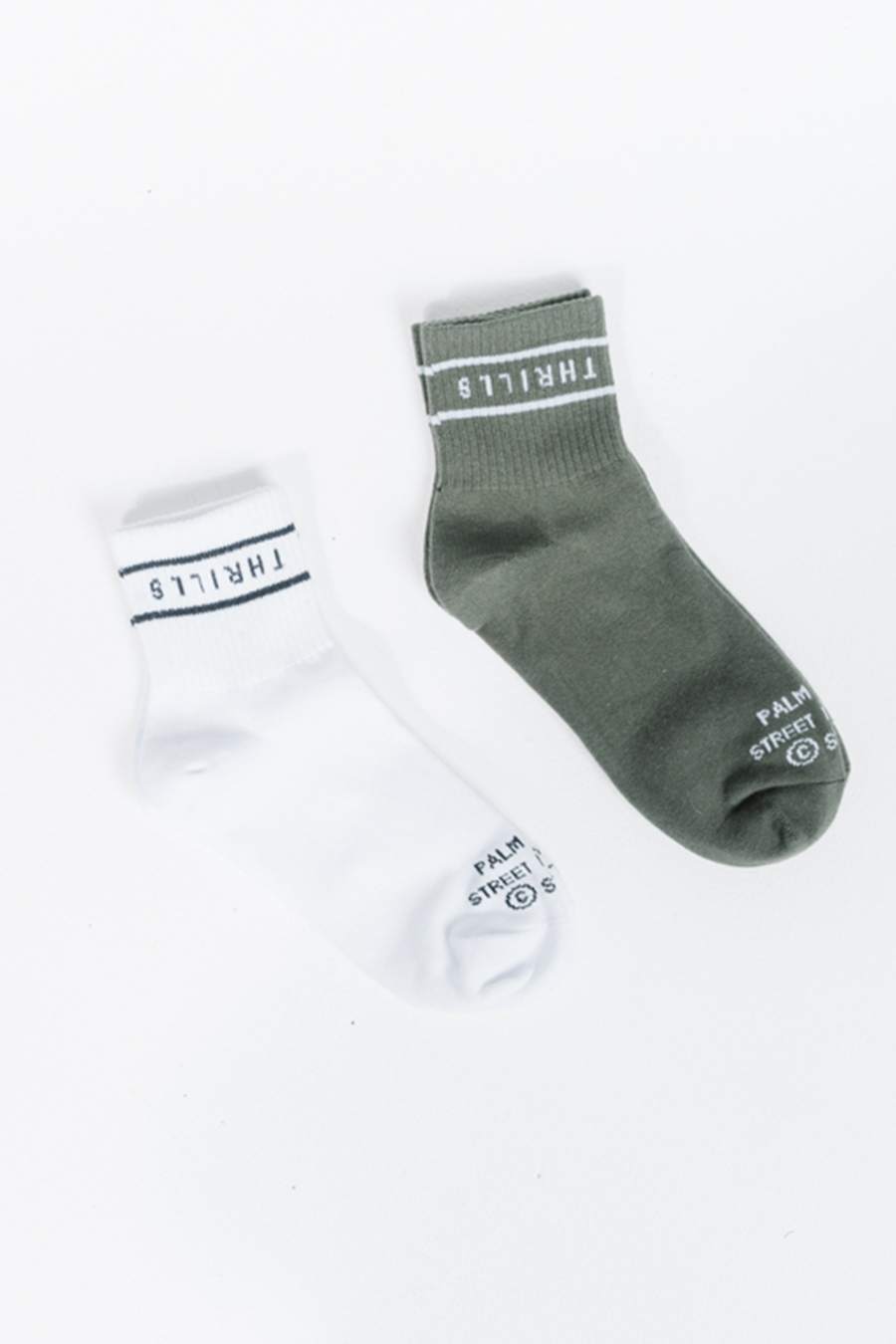 Minimal Thrills 2 Pack Sock | Lume Green/White - Main Image Number 1 of 1